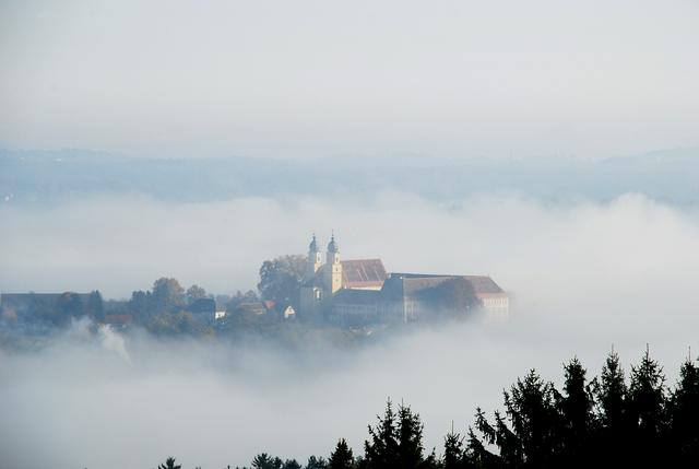 Stainz Castle in the clouds
