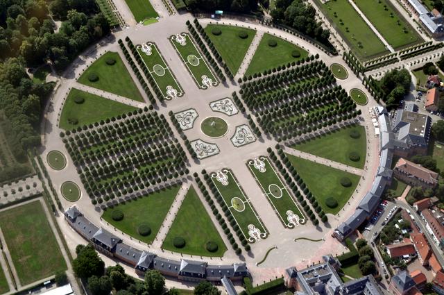 Aerial photograph of the Castle Gardens