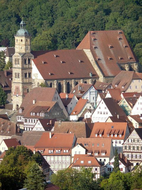 Schwäbisch Hall, closeup to St. Michael's Church