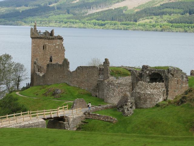 Urquhart Castle on the shores of Loch Ness