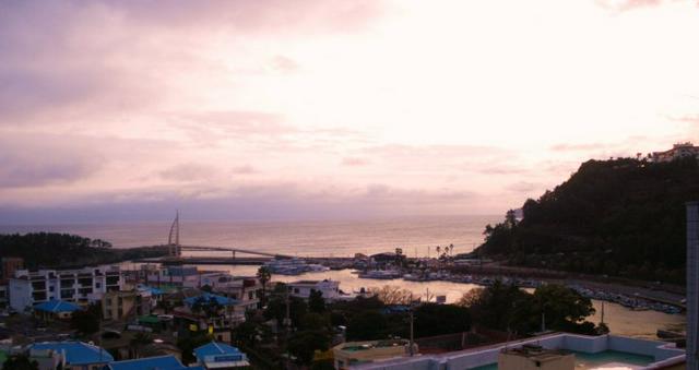 Seogwipo harbour, as seen from downtown.