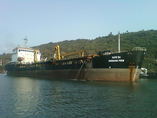 Ship Darshani Prem at Vizag seaport Andhra Pradesh