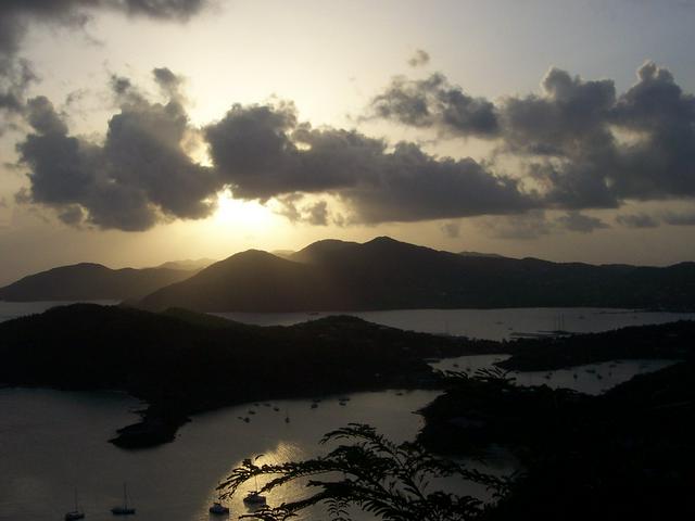 Sunset over English Harbour from Shirley Heights