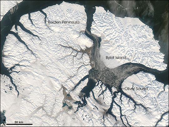 NASA image of the park with the three areas labelled