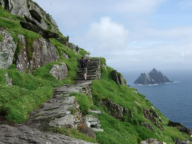 Skellig Michael Monastery with Small Skellig and Co. Kerry in the distance