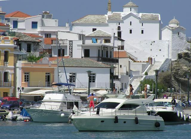 View of Skopelos town