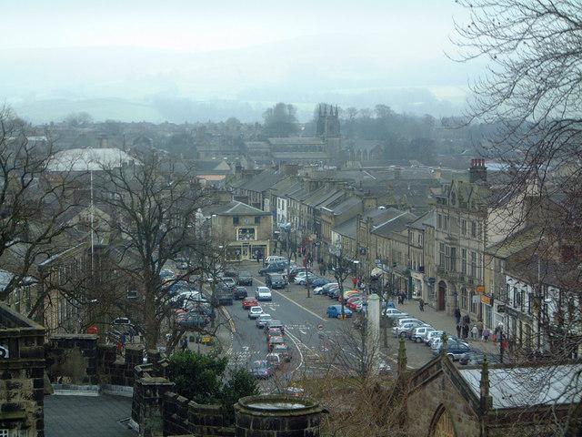 Skipton as seen from the castle.