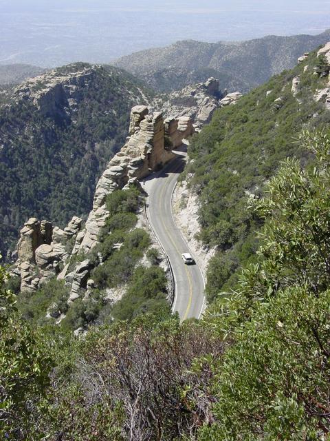 The Catalina Highway climbing Mount Lemmon