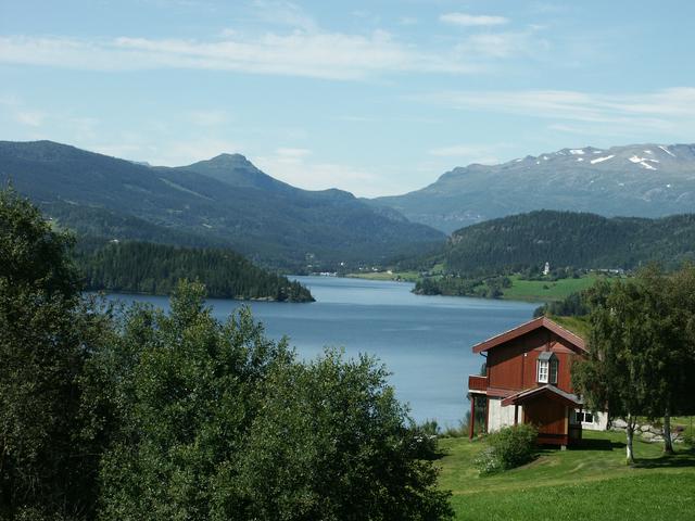 Slidre lake in the Valdres uplands