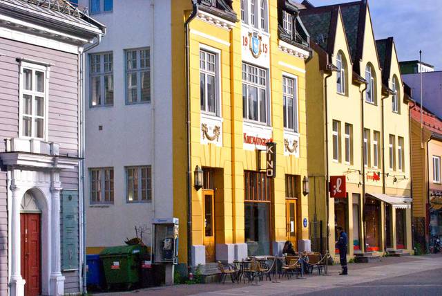 Outdoor café in the main street