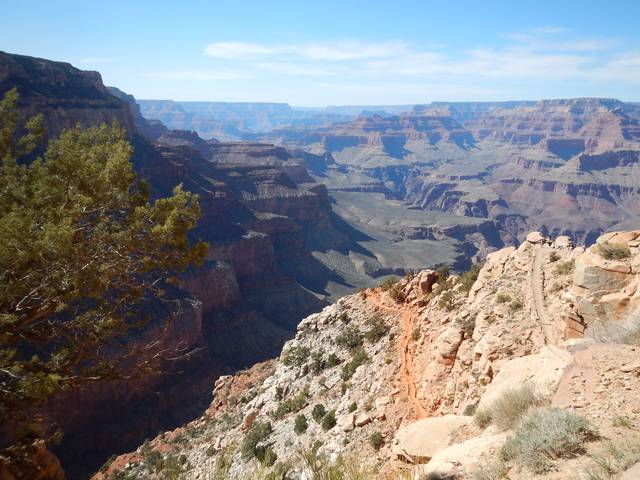 The South Kaibab trail in the Grand Canyon
