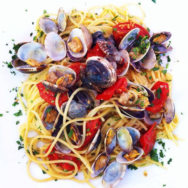 Spaghetti alle vongole, one of the most typical dishes
