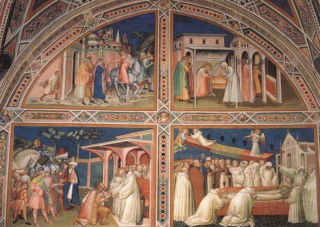 Stories from the Legend of St Benedict, frescoes by Spinello Aretino in San Miniato al Monte