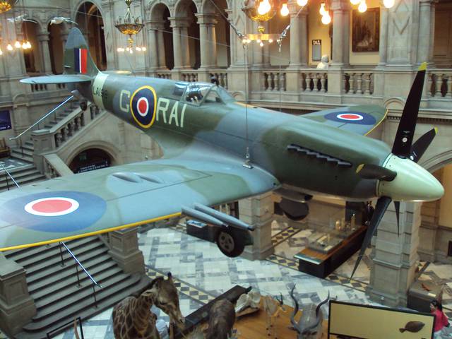 The Spitfire in the Kelvingrove Museum