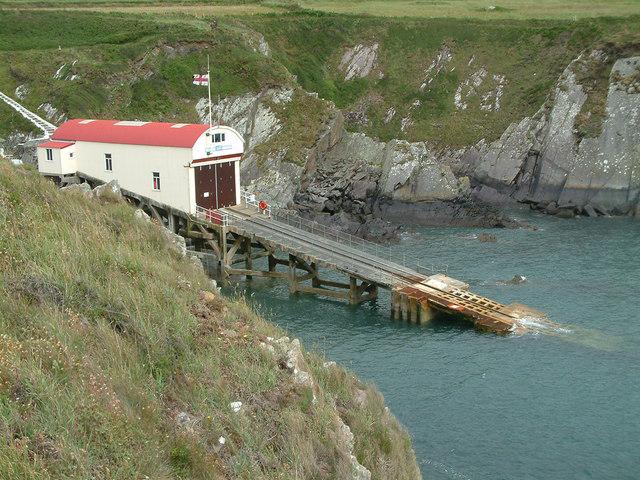 The lifeboat station at St Justinian