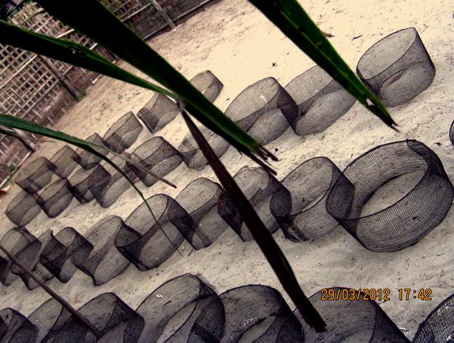 Sea Turtle Cages of Sea Turtle Conservation Project STURCNET at St. Martin's Island