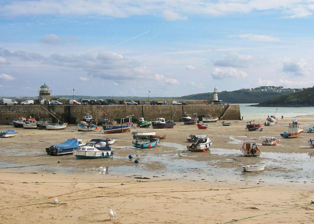 View of the harbour at St. Ives.