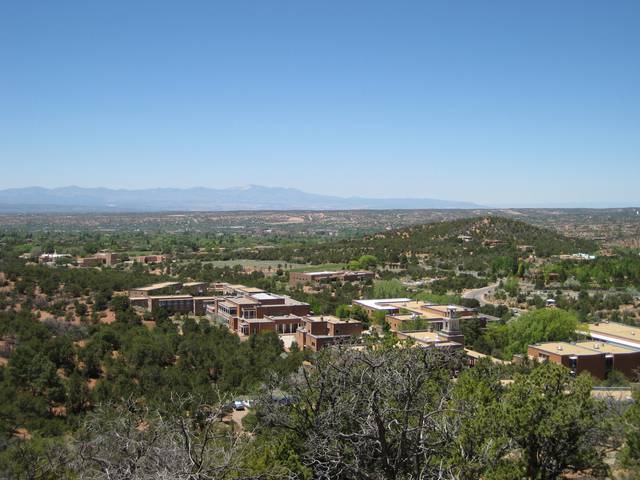 The campus of St. John's College in the hills above Santa Fe