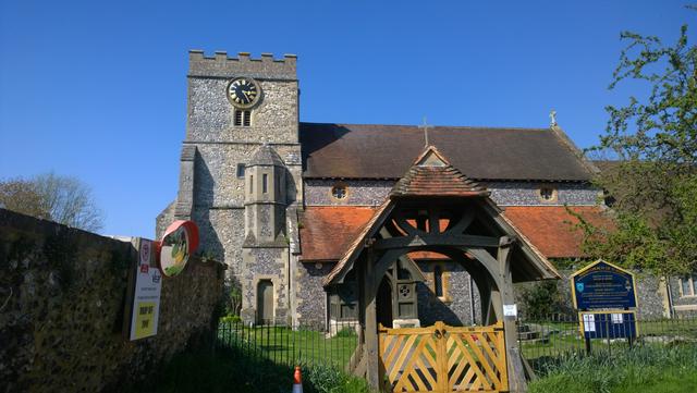 St Mary's C of E Church, Streatley, Berkshire, across the river from Goring