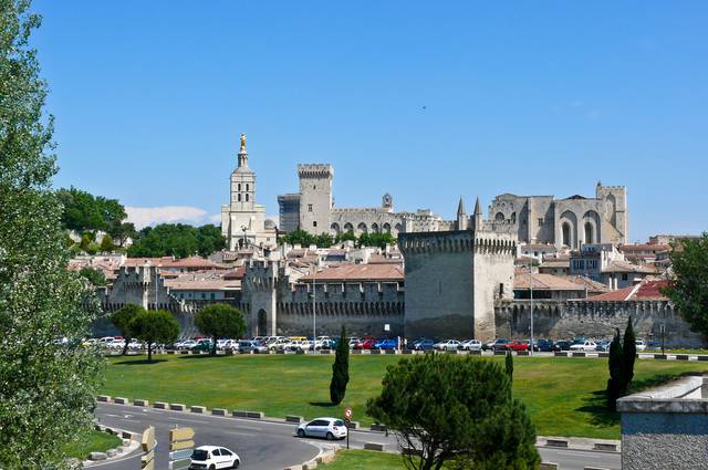 The Papal Palace and the cathedral