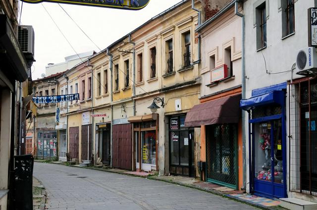 A typical street of the Old Bazaar, on a Sunday