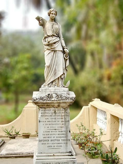 A sculpture in the Armenian Church, built in 1781