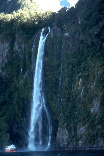 Stirling Falls with Boat