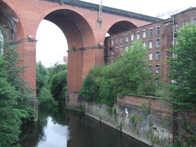 River Mersey, Wear Mill and Stockport Viaduct