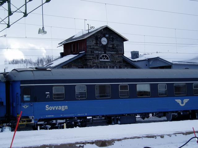 Storlien railway station, in the centre of the village and the highest station in Sweden