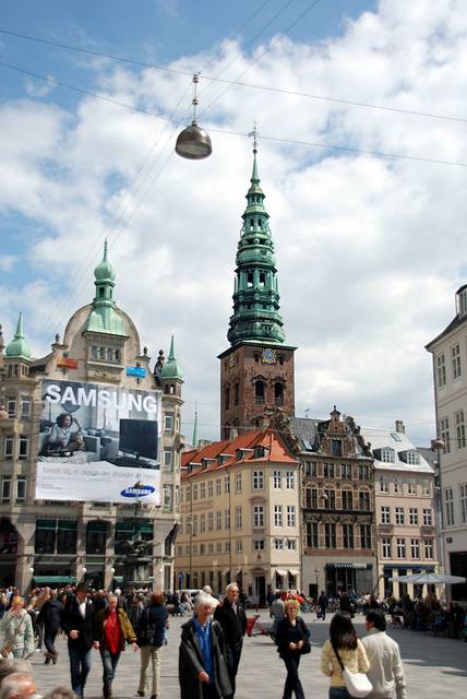 The 1.1 kilometre Strøget, along with its pedestrianised side streets, is one of the longest pedestrian streets in Europe and Copenhagen's premier shopping area