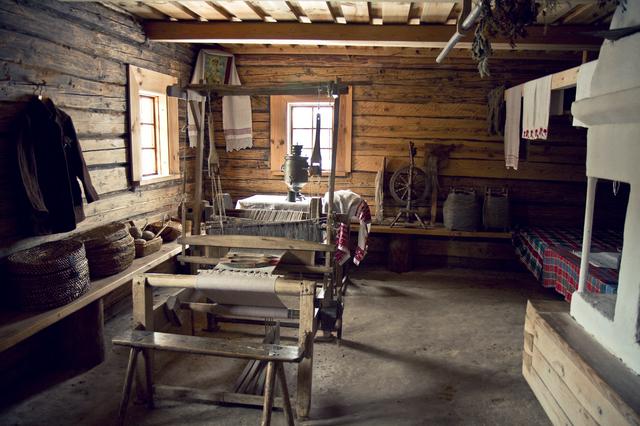 Inside one of the houses in Open Air Museum of Rural Architecture and Life