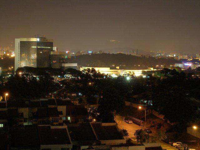 Night view of Subang Jaya city centre from SS17.