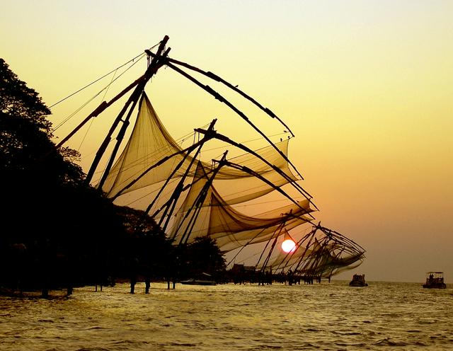 The Chinese fishing nets at Fort Kochi are an icon of the city