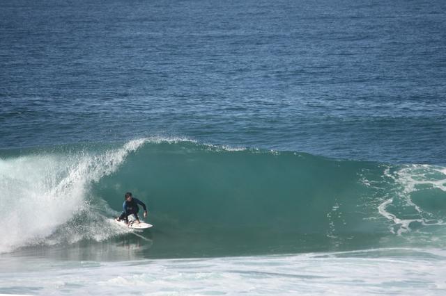 Surfing at the beach