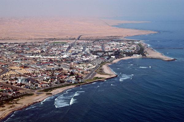 Aerial view of Swakopmund