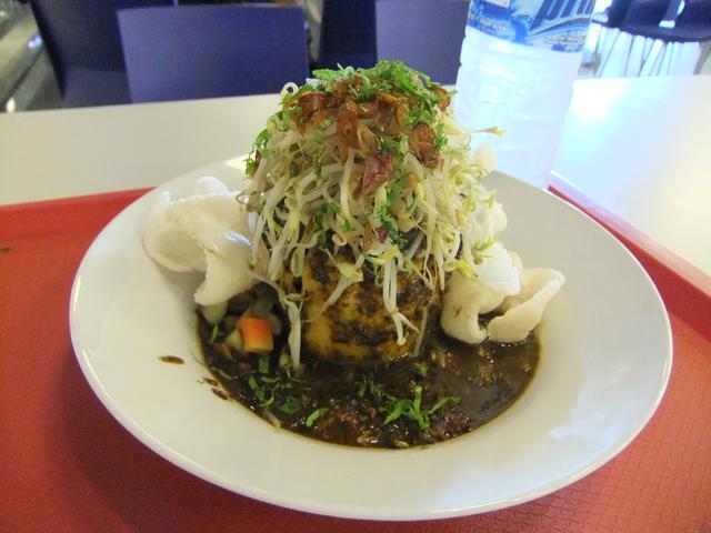 tahu telor: tofu topped with vegetables