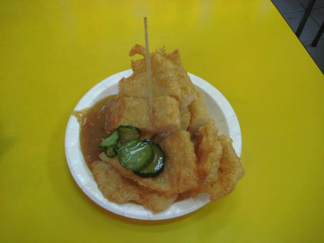 Tianbula (甜不辣; tiánbúlà) Literally "Sweet, not spicy", is a Taiwanese version of tempura