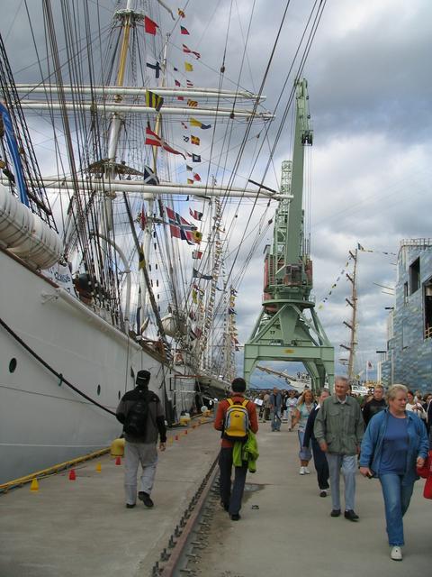 Ships in the port of Kotka at the Tall Ship Race