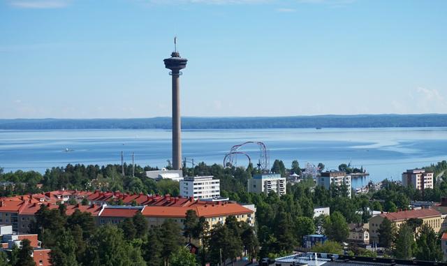 View to Näsinneula tower in Tampere