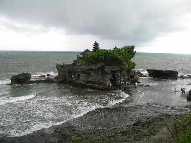 Dramatic Tanah Lot temple.