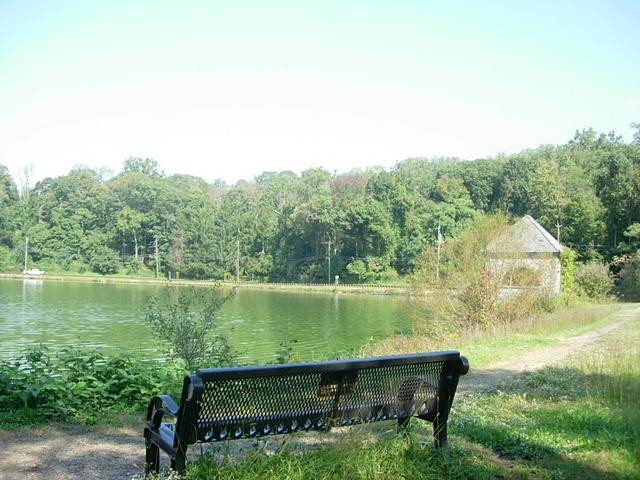 A view of the Tarrytown Reservoir from the Tarrytown Waterworks Dam.