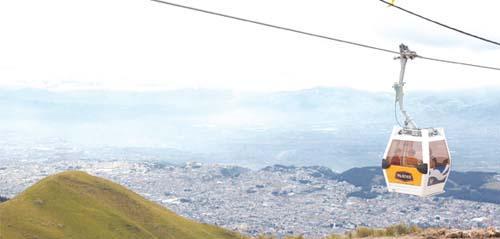 El TelefériQo to Pichincha Vulcano, Quito in background