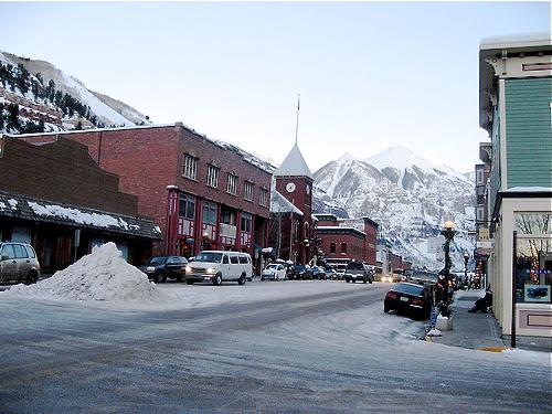 Main Street and town hall, Telluride, Colorado