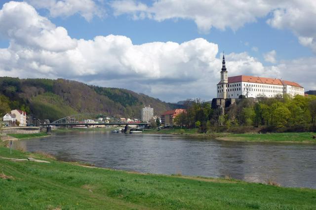 Decin Castle and Elbe.