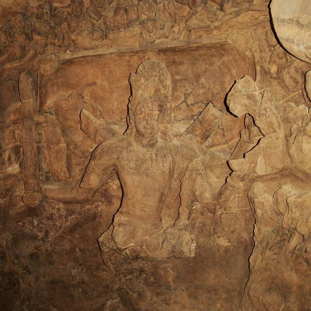 Carvings at the Elephanta Caves