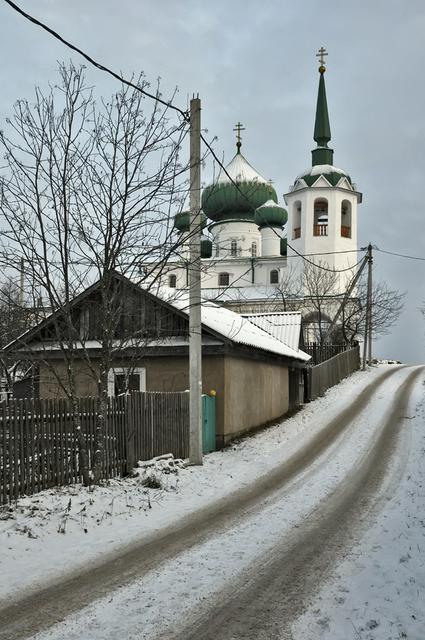 A fairly typical country church in wintry Staraya Ladoga