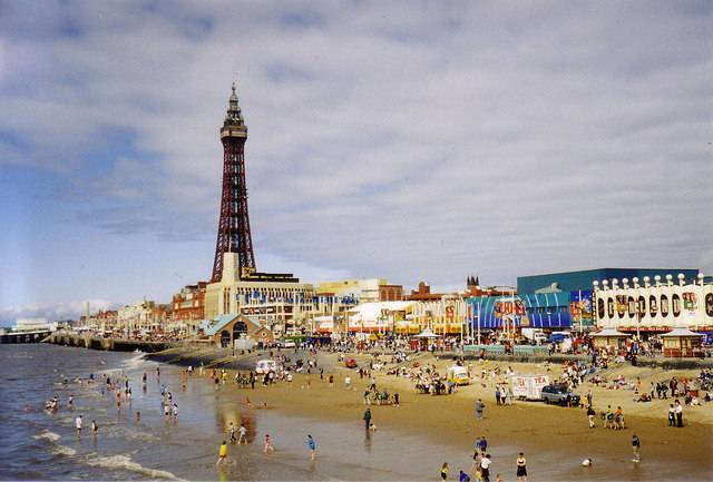 Blackpool Tower and the 'Golden Mile'.