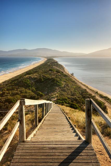 The view from the Hummock at the Neck, looking towards South Bruny