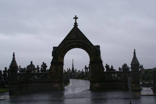 Pictured: The entrance to Milltown Cemetery.