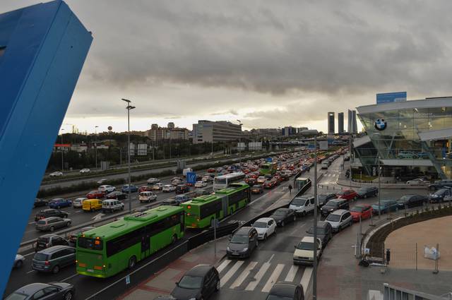 Evening rush in Madrid